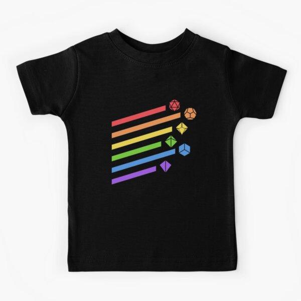 Rainbow Dice Set Tabletop RPG Gaming Kids T-Shirt