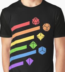 Rainbow Dice Set Tabletop RPG Gaming Graphic T-Shirt