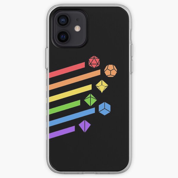 Rainbow Dice Set Tabletop RPG Gaming iPhone Soft Case