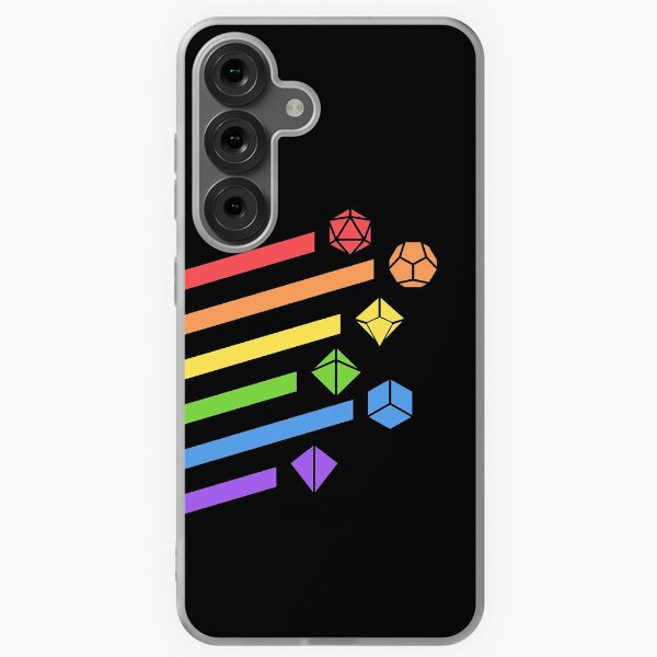 Aperçu de l'œuvre Jeu de dés arc-en-ciel pour jeux de rôle sur table créée et vendue par pixeptional.