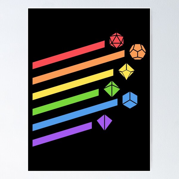 Item preview, Rainbow Dice Set Tabletop RPG Gaming designed and sold by pixeptional.