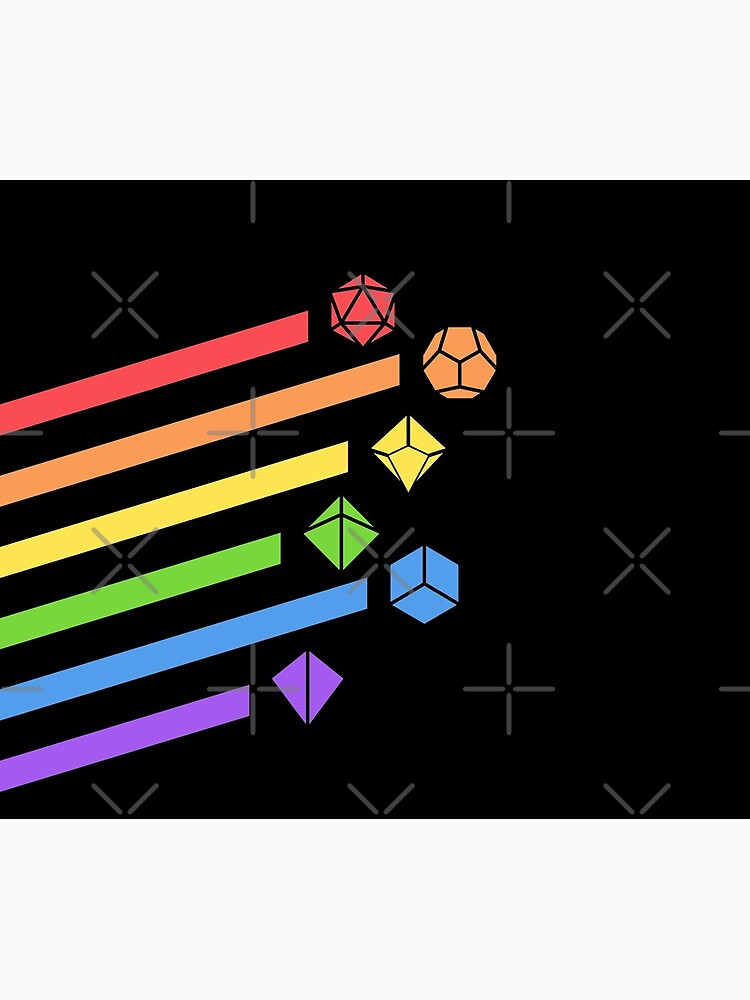 Rainbow Dice Set Tabletop RPG Gaming by pixeptional