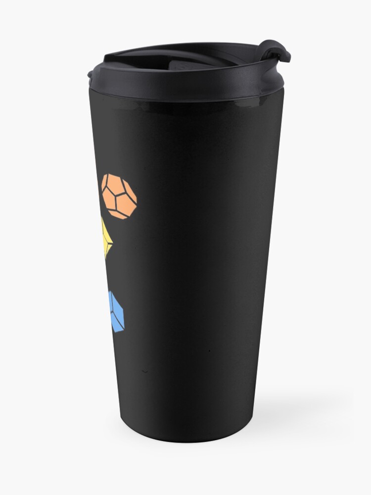 Alternate view of Rainbow Dice Set Tabletop RPG Gaming Travel Mug