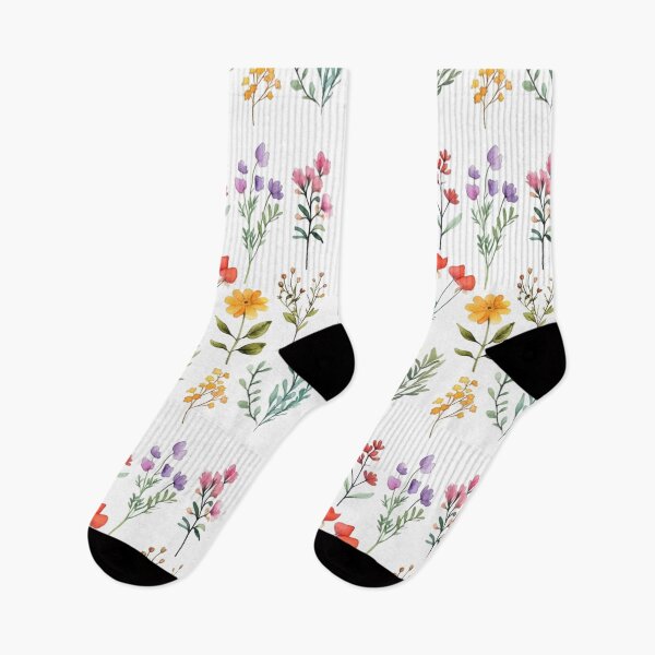 Item preview, Watercolor wildflowers on a white background designed and sold by mind-coloring.