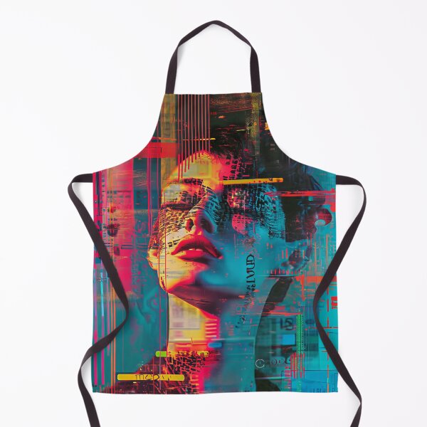 Item preview, Women portraits, digital distortion, intense glitch colors designed and sold by Piotrek0001.