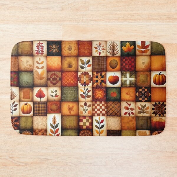 Item preview, Fall Colored Patchwork Pattern designed and sold by PinUpPizzazz.