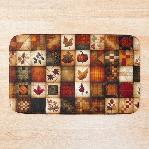 Item preview, Fall Colored Patchwork Pattern designed and sold by PinUpPizzazz.