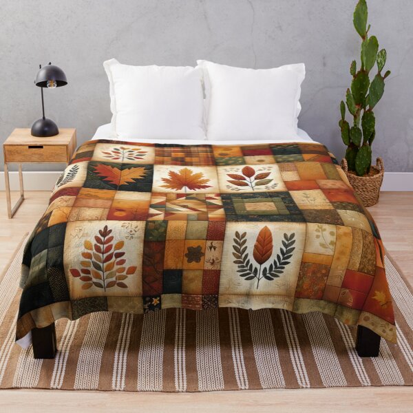 Item preview, Fall Colored Patchwork Pattern designed and sold by PinUpPizzazz.
