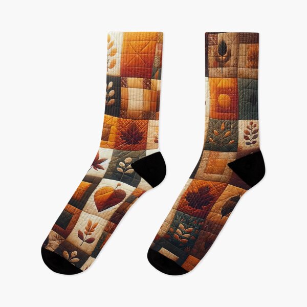 Item preview, Fall Colored Patchwork Pattern designed and sold by PinUpPizzazz.
