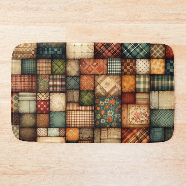 Item preview, Fall Colored Patchwork Pattern designed and sold by PinUpPizzazz.