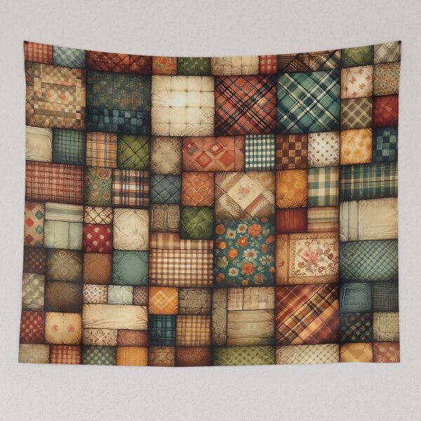 Item preview, Fall Colored Patchwork Pattern designed and sold by PinUpPizzazz.