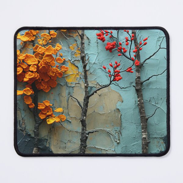 Item preview, Three-dimensional autumn tree collages with vibrant colors designed and sold by Piotrek0001.