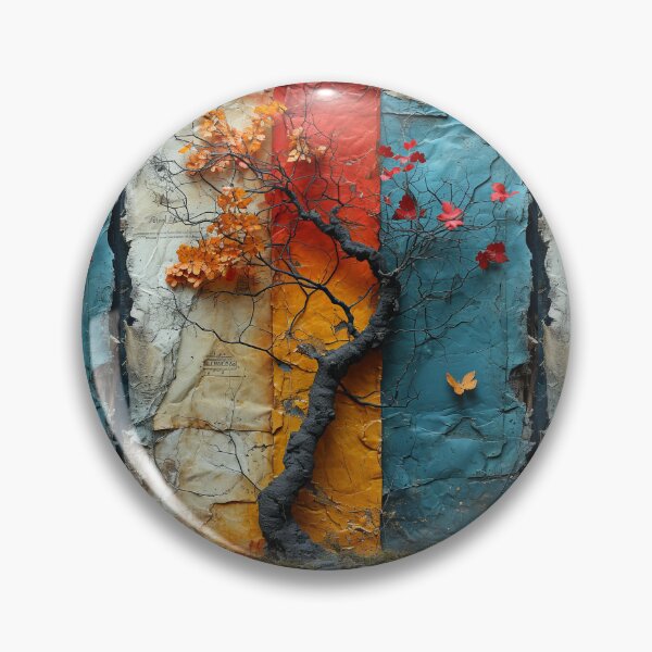 Item preview, Three-dimensional autumn tree collages with vibrant colors designed and sold by Piotrek0001.