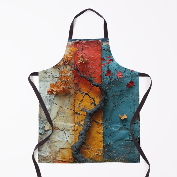Item preview, Three-dimensional autumn tree collages with vibrant colors designed and sold by Piotrek0001.