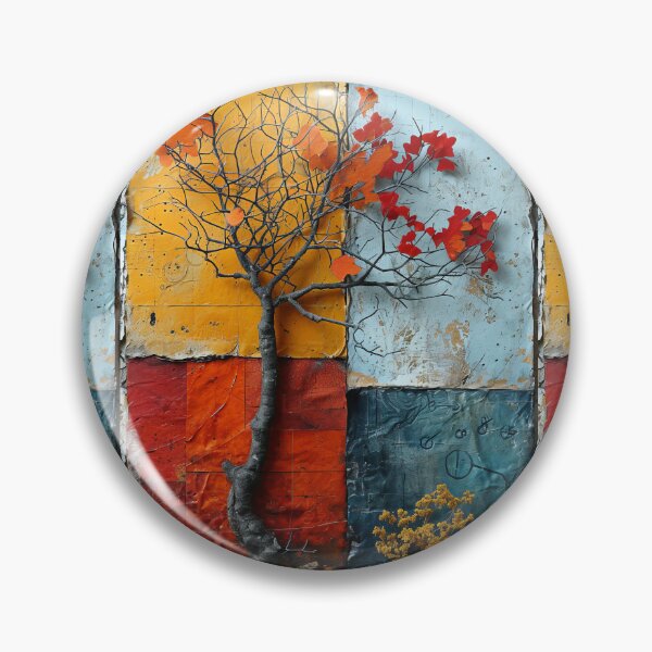 Item preview, Three-dimensional autumn tree collages with vibrant colors designed and sold by Piotrek0001.