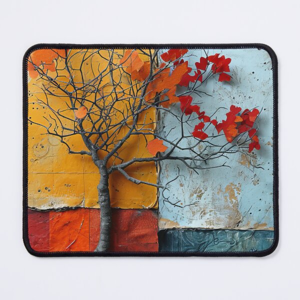 Item preview, Three-dimensional autumn tree collages with vibrant colors designed and sold by Piotrek0001.