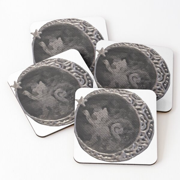 Item preview, Cloudy cat sitting on the moon playing with a star  designed and sold by BEcause ART.