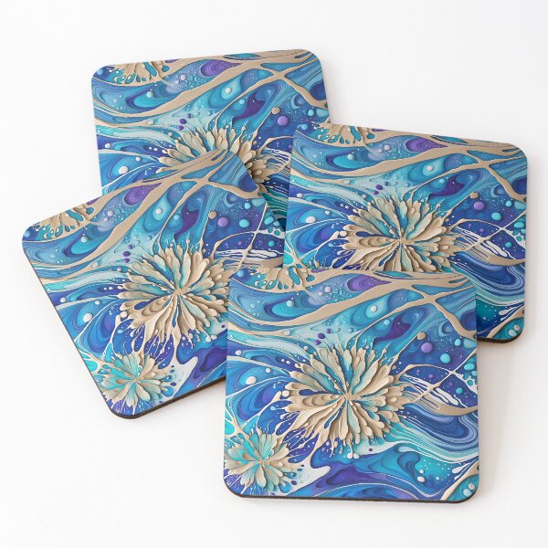 Item preview, Aqua Blossoms in Motion designed and sold by AussieMuma.