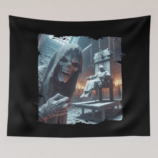 Item preview, Death Executing a Sentence with Tortured Soul in the Background - Halloween Art designed and sold by Hungry-Murphy.