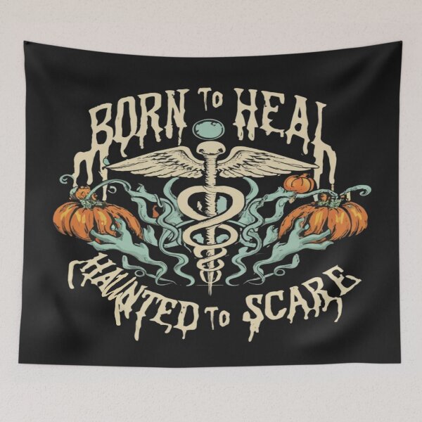 Item preview, Born to Heal, Haunted to Scare- Halloween Doctor designed and sold by Rajasekar.