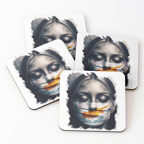 Item preview, A woman with a blindfold on her face Gagged mouth designed and sold by AiPoliviosArt.