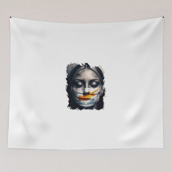 Item preview, A woman with a blindfold on her face Gagged mouth designed and sold by AiPoliviosArt.
