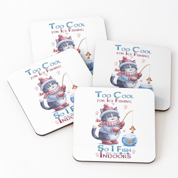 Item preview, Funny Cat Indoor Fishing Design for Christmas Holiday designed and sold by BDLuck2021.