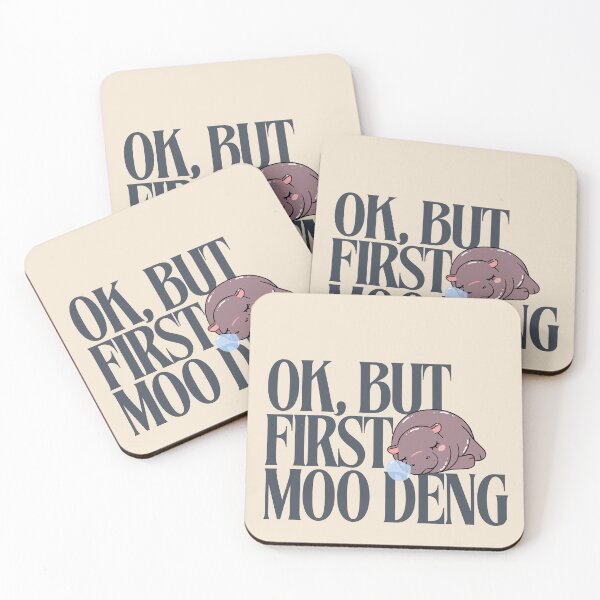 Item preview, Ok But First Moo Deng designed and sold by Persephone & Co..
