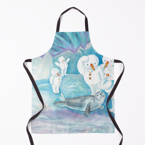 Item preview, Happy Seal on Ice and Snow Talking to Five Cute Snowmen designed and sold by Julia Doria.