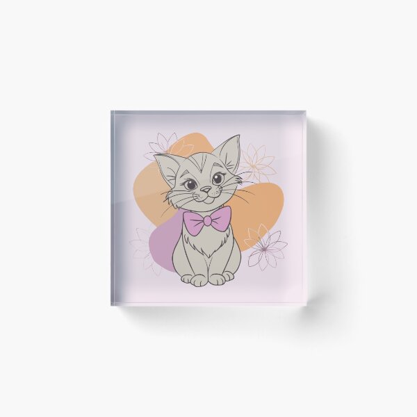 Item preview, cute floral cat lineart designed and sold by rlav123.