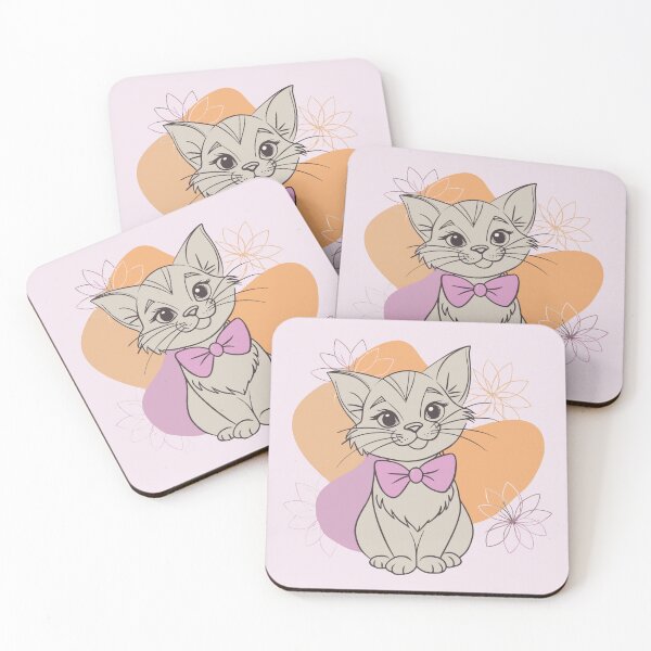 Item preview, cute floral cat lineart designed and sold by rlav123.