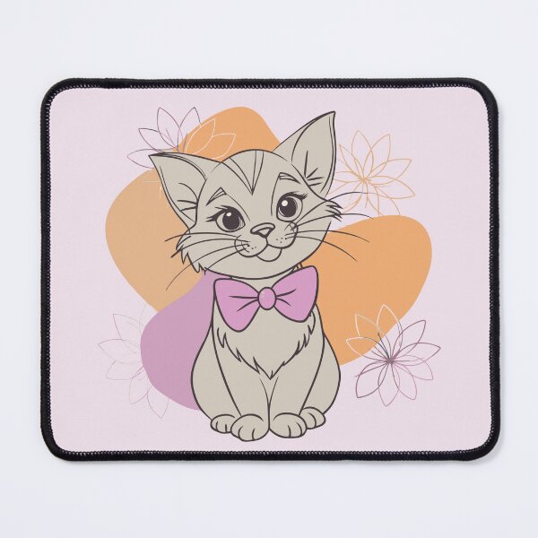 Item preview, cute floral cat lineart designed and sold by rlav123.