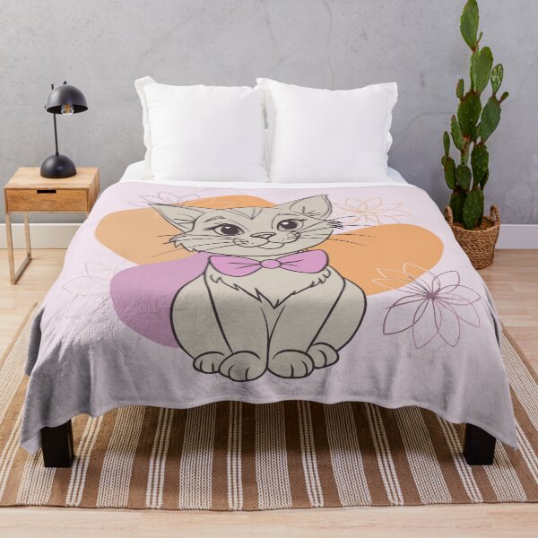 Item preview, cute floral cat lineart designed and sold by rlav123.