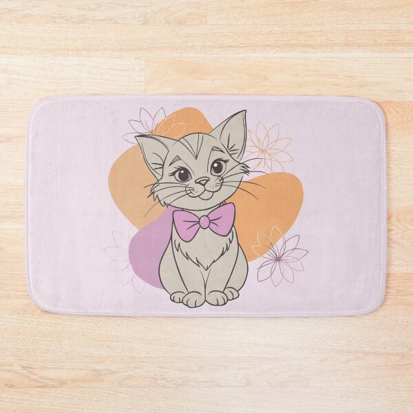 Item preview, cute floral cat lineart designed and sold by rlav123.