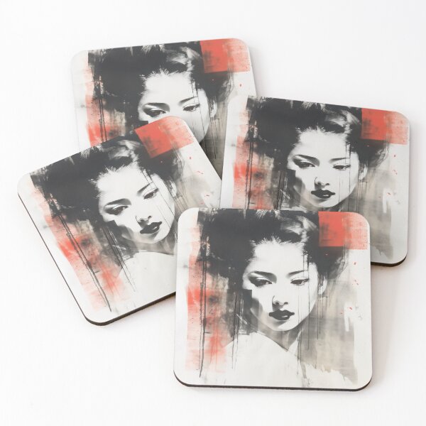 Item preview, Geisha Monotype  5 designed and sold by TinyRed SpiralArt.