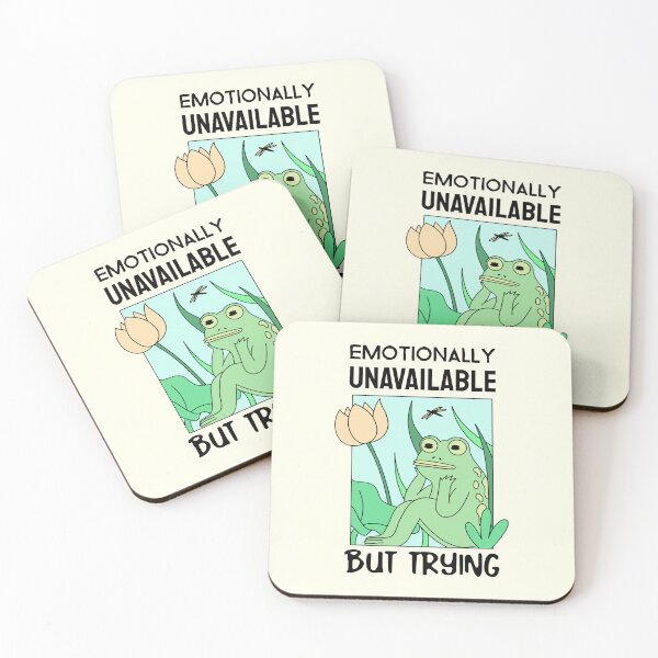 Item preview, Emotionally unavailable but trying.  #MentalHealth #SelfLove #BreakTheStigma #HealingJourney designed and sold by Anna Halasek.
