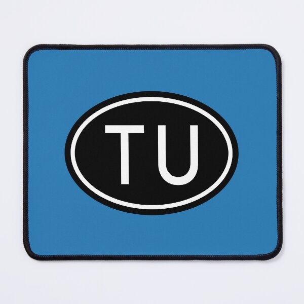 Item preview, TU Initials Monogram Oval White Letters designed and sold by Jeallan Designs.