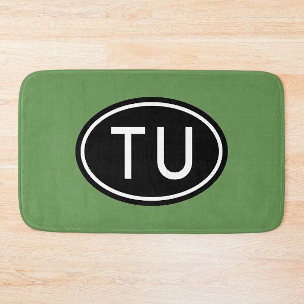 Item preview, TU Initials Monogram Oval White Letters designed and sold by Jeallan Designs.