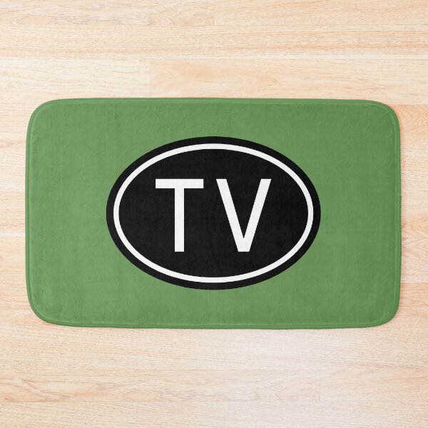 Item preview, TV Initials Monogram Oval White Letters designed and sold by Jeallan Designs.