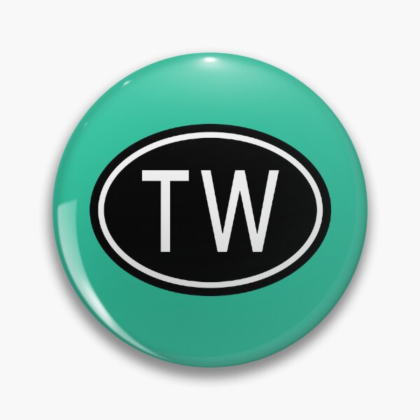 Item preview, TW Initials Monogram Oval White Letters designed and sold by Jeallan Designs.