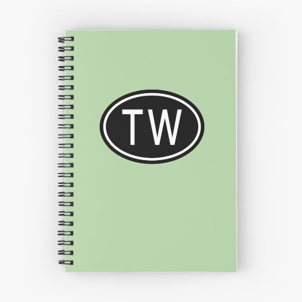 Item preview, Monograma TW Initials en letras blancas ovaladas designed and sold by Jeallan Designs.