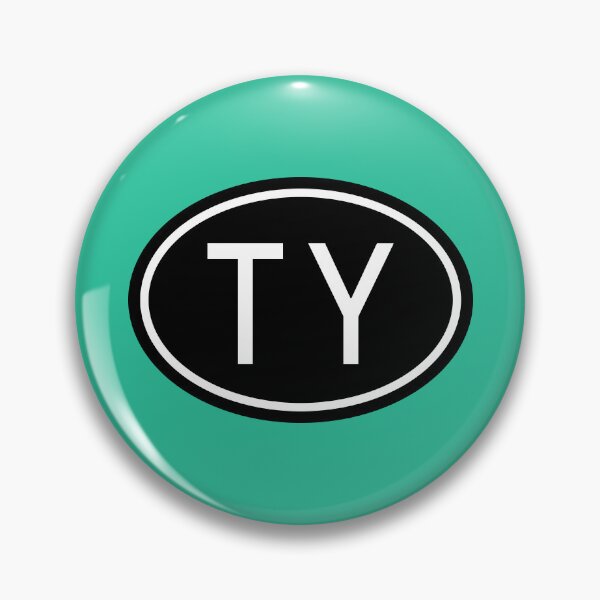 Item preview, TY Initials Monogram Oval White Letters designed and sold by Jeallan Designs.