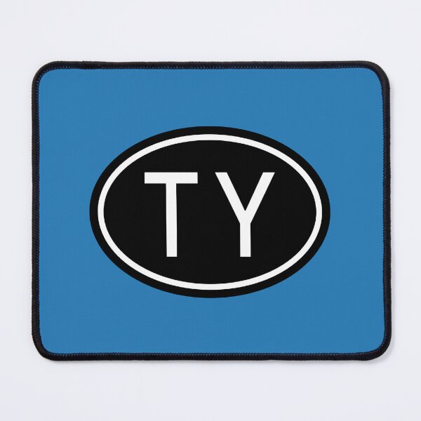Item preview, TY Initials Monogram Oval White Letters designed and sold by Jeallan Designs.