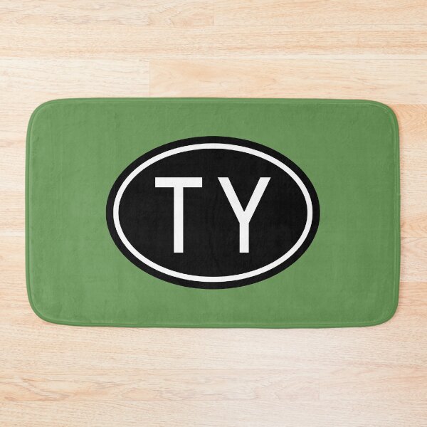 Item preview, TY Initials Monogram Oval White Letters designed and sold by Jeallan Designs.