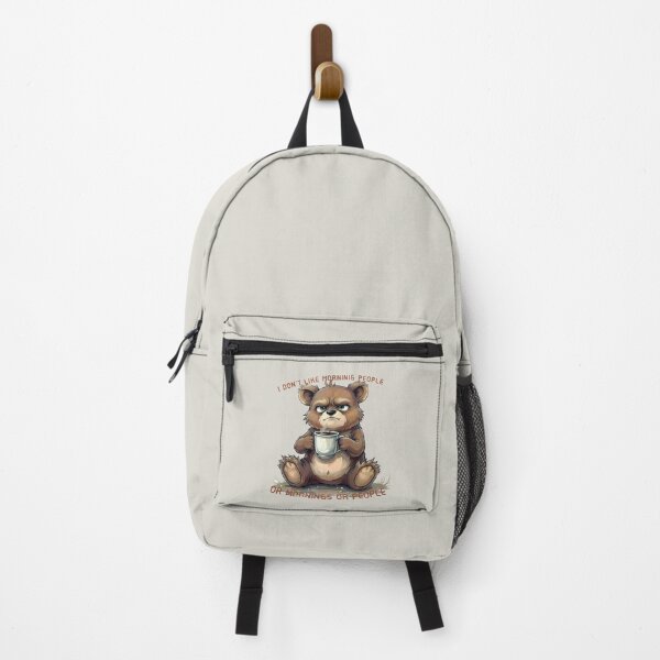Item preview, Grumpy Bear Drinking Coffee - Morning Hater Design designed and sold by Grin-and-Gear.