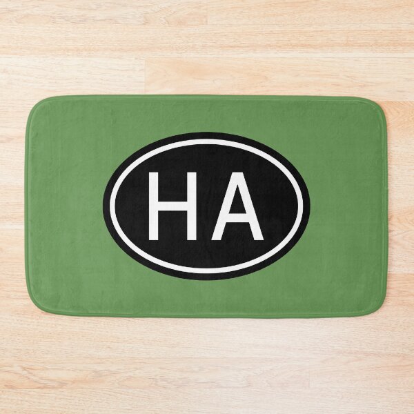 Item preview, HA Initials Monogram Oval White Letters designed and sold by Jeallan Designs.