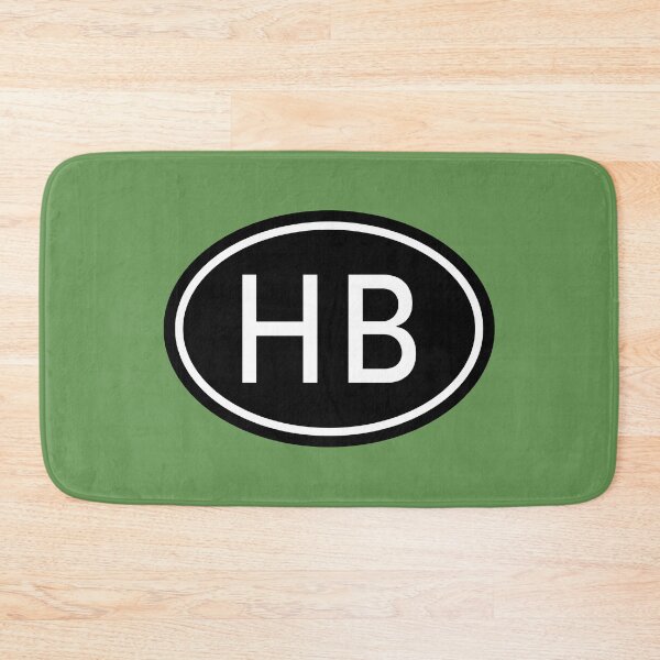 Item preview, HB Initials Monogram Oval White Letters designed and sold by Jeallan Designs.