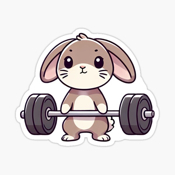 Item preview, Deadlifting Rabbit designed and sold by xyegor.