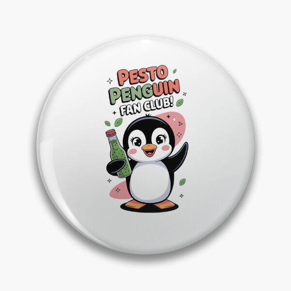 Item preview, Pesto Penguin Fan Club Pastel Minimalist Design designed and sold by zax454.