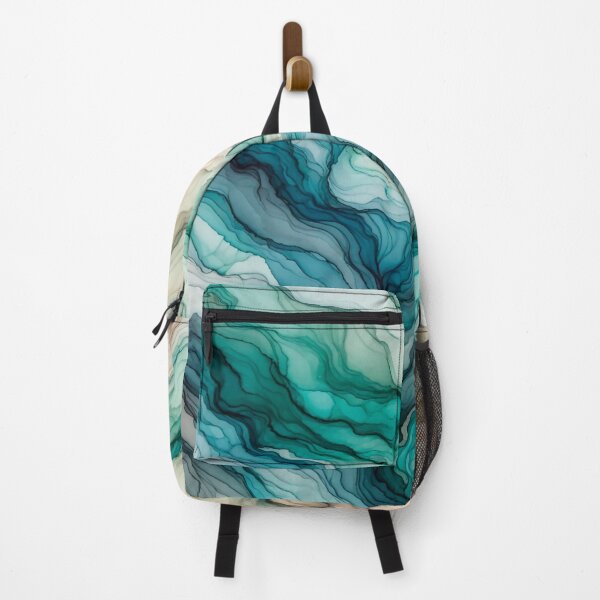 Item preview, Abstract Fluid Ink Art with Teal, Green, and Beige Tones. designed and sold by PixelParinda.